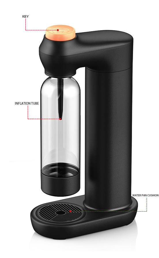 KT-158A ABS black Soda maker  make CO2 soda water  Soda  Stream and Sparkling Water Machine portable soda maker